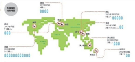 各国限购奶粉地图 各国限购奶粉地图