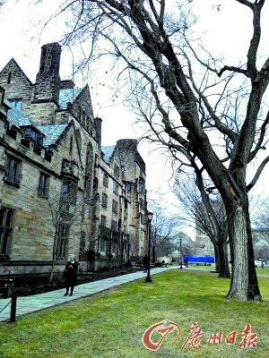 常春藤名校耶鲁大学。 常春藤名校耶鲁大学。
