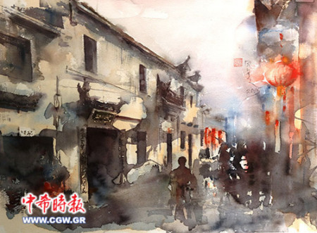 瓦盖里斯作品《中国民居》(希腊《中希时报》) 瓦盖里斯作品《中国民居》(希腊《中希时报》)