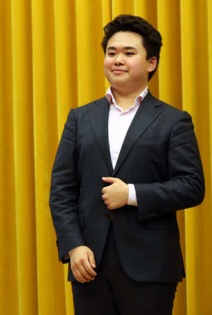潘晖诺在中国科学院大学演讲 杨天鹏/摄 潘晖诺在中国科学院大学演讲 杨天鹏/摄