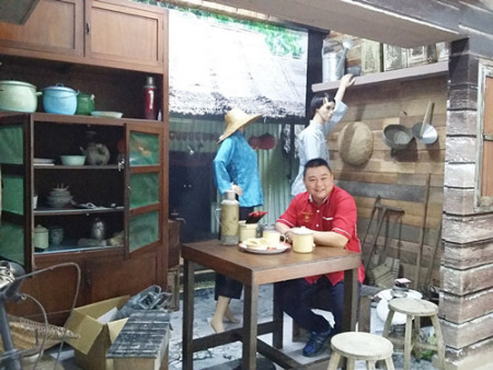 文物馆内设有令人怀念的河婆厨房。（马来西亚《星洲日报》）