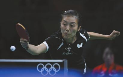 “ 海 外 兵团”在里约乒乓赛场“走得最远”的是韩莹，她将在女团决赛中代表德国队对阵中国队。