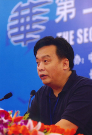 冰凌在第二届世界华文传媒论坛大会上演讲。