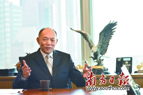 霍震寰接受本报记者专访。南方日报记者 王辉 摄 霍震寰接受本报记者专访。南方日报记者 王辉 摄
