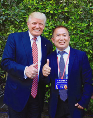如果特朗普上台后对华人不利，白中奇（右）说他们依然会站出来有所行动
