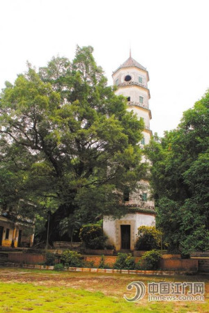 在整座宗祠后方,还建有一座八角塔,名唤文炳阁,被称为文楼的“文笔”,文炳阁作为 “虎尾”,与前后低、中间高的古祠组成“供虎拱腰”之势。 在整座宗祠后方,还建有一座八角塔,名唤文炳阁,被称为文楼的“文笔”,文炳阁作为 “虎尾”,与前后低、中间高的古祠组成“供虎拱腰”之势。