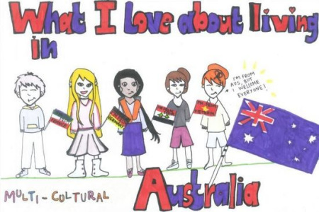 澳大利亚孩子们绘制暖心图画欢迎难民和移民儿童。(澳洲《新快报》援引澳大利亚广播公司图片)