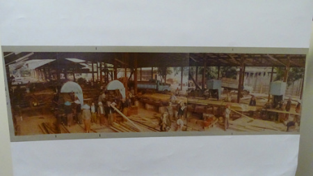 这是陈克威先生来法国前拍摄的自己木材厂的照片。（法国《欧洲时报》/孔帆 摄）