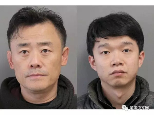 周立波与唐爽一同被捕。照片由长岛纳苏郡警方提供。(美国中文网)