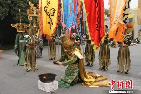 大祭祀仪式彩排现场。 钟欣 摄 大祭祀仪式彩排现场。 钟欣 摄