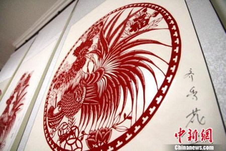具有吉祥、富贵、招福、招财等寓意的剪纸作品。 沙见龙 摄 具有吉祥、富贵、招福、招财等寓意的剪纸作品。 沙见龙 摄