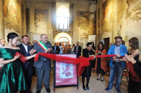 2016年6月2日，“印迹国中，一带一路全球文化交流”欧洲之旅书画展在意大利蒙塞利切市开幕