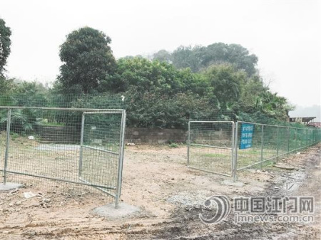 当地政府在金牛山华侨义冢周围拉起围栏,进行保护。 当地政府在金牛山华侨义冢周围拉起围栏,进行保护。
