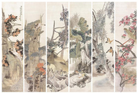 任熏《花香鸟语》∕1868年作品∕袖海楼收藏