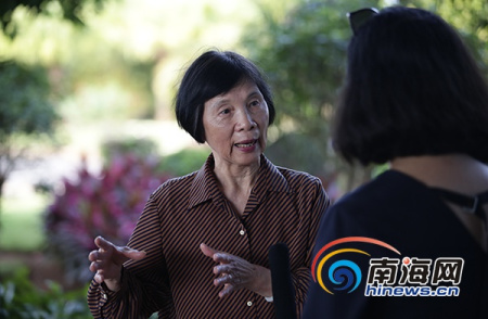林汉生教授妻子姚小奋接受南海网记者采访。南海网记者 刘洋 摄