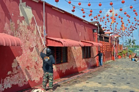 天后宫外墙将重新粉刷，以焕然一新面貌迎接妈祖海陆巡幸