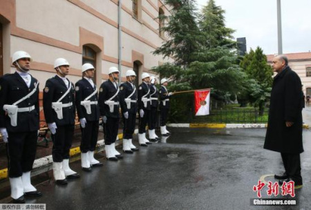 当地时间2016年12月12日，土耳其伊斯坦布尔，土耳其总统埃尔多安前往Bayrampasa防暴警察总部视察。