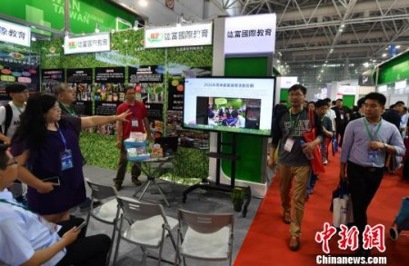图为民众参观台湾展区。 吕明 摄 图为民众参观台湾展区。 吕明 摄
