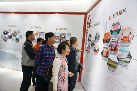 考察团成员参观同心展览馆。 考察团成员参观同心展览馆。