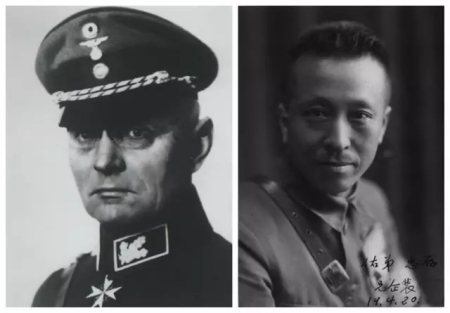 左为亚历山大·冯·法尔根豪森,右为钱卓伦 左为亚历山大·冯·法尔根豪森,右为钱卓伦