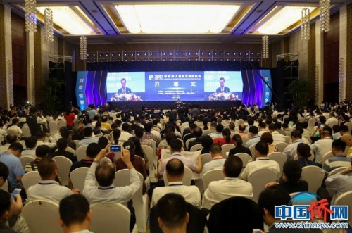资料图：7月8日，第十七届华侨华人创业发展洽谈会在武汉开幕。图为来自海内外共计4000余代表参会。