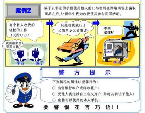 日本警方制作的谨防落入犯罪陷阱的宣传海报。
