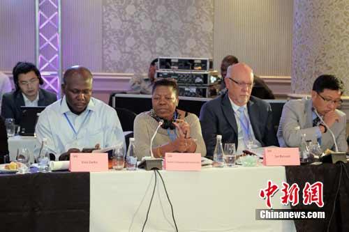 图为非方媒体代表发言。 宋方灿 摄 图为非方媒体代表发言。 宋方灿 摄
