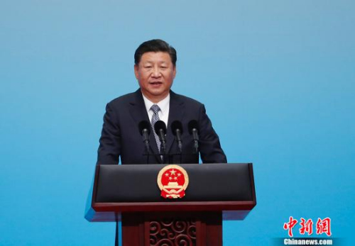 9月3日,国家主席习近平在厦门国际会展中心出席金砖国家工商论坛开幕式,并发表主旨演讲。<a target='_blank' href='http://www.chinanews.com/'>中新社</a>记者 杜洋 摄 9月3日,国家主席习近平在厦门国际会展中心出席金砖国家工商论坛开幕式,并发表主旨演讲。<a target='_blank' href='http://www.chinanews.com/'>中新社</a>记者 杜洋 摄