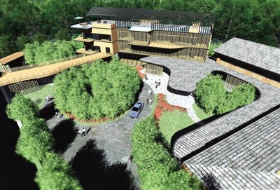楠溪书院扩建效果图。 楠溪书院扩建效果图。