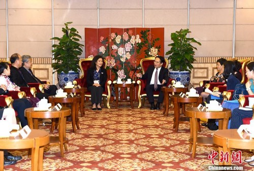 9月6日,国务院侨办副主任谭天星在北京会见美国大华府两岸时事论坛社访问团。 <a target='_blank' href='http://www.chinanews.com/'>中新社</a>记者 张勤 摄 9月6日,国务院侨办副主任谭天星在北京会见美国大华府两岸时事论坛社访问团。 <a target='_blank' href='http://www.chinanews.com/'>中新社</a>记者 张勤 摄