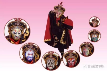 ▲传统经典节目--变脸 ▲传统经典节目--变脸