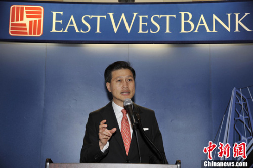 资料图：华美银行（East West Bank）董事长兼高级执行长吴建民。<a target='_blank' href='http://www.chinanews.com/'>中新社</a>发 毛建军 摄