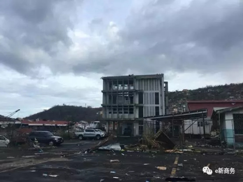 多米尼克当地受灾情况。(商务部团委e新商务微信公众号图片) 多米尼克当地受灾情况。(商务部团委e新商务微信公众号图片)