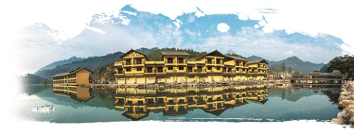 长坪水韵瑶寨风情诱人。 (蒙山县委宣传部提供) 长坪水韵瑶寨风情诱人。 (蒙山县委宣传部提供)