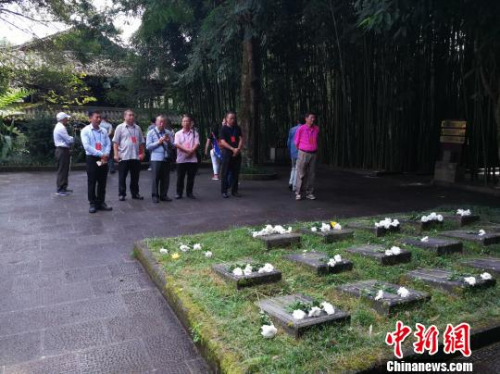图为海外侨胞代表团参观腾冲国殇墓园 刘云燕 摄 图为海外侨胞代表团参观腾冲国殇墓园 刘云燕 摄