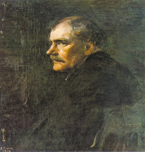 李铁夫作品《音乐家》,1918年,71×58厘米,布面油画,现藏于广州美术学院美术馆。 李铁夫作品《音乐家》,1918年,71×58厘米,布面油画,现藏于广州美术学院美术馆。