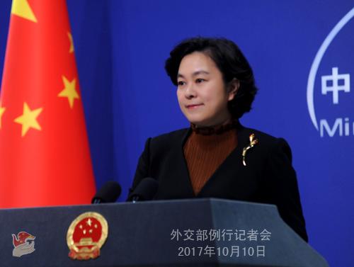 中国外交部新闻发言人华春莹 资料图。 中国外交部新闻发言人华春莹 资料图。
