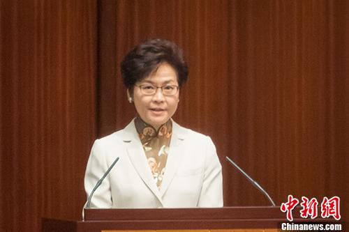 10月11日，香港特区行政长官林郑月娥在特区立法会发表她上任后的第一份施政报告。 <a target='_blank' href='http://www.chinanews.com/'>中新社</a>记者 谢光磊 摄