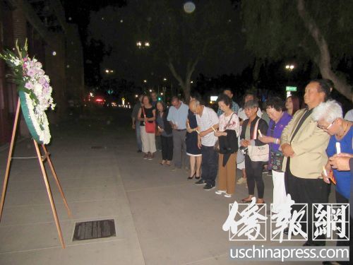 伍国庆赞扬华美博物馆为族裔历史研究所做出的贡献。(图片来源:侨报记者翁羽摄) 伍国庆赞扬华美博物馆为族裔历史研究所做出的贡献。(图片来源:侨报记者翁羽摄)