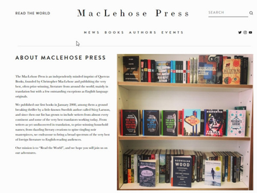 英国出版社Maclehose Press主页