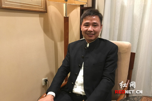 湘乡籍侨商沈祖强。 湘乡籍侨商沈祖强。