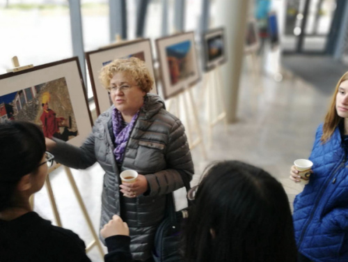 摄影展现场。 摄影展现场。