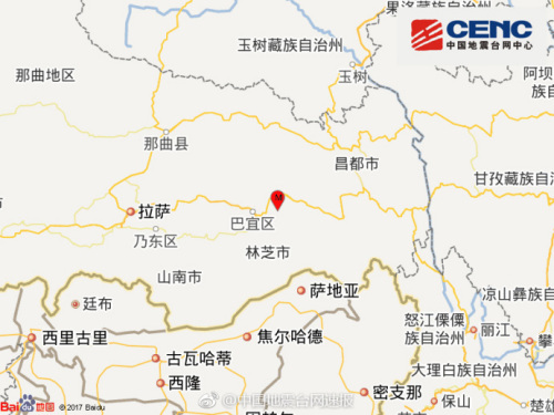 图片来源：中国地震台网微博