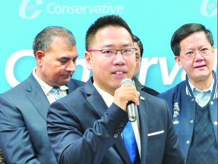 联邦保守党候选人邹大松。(加拿大《明报》)