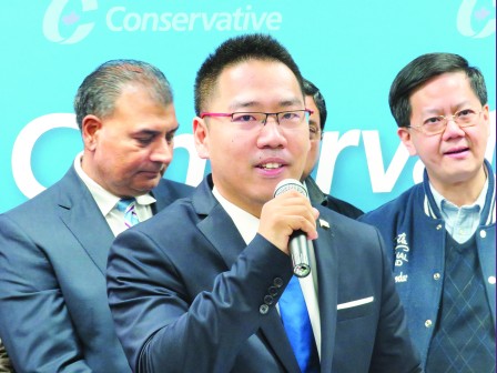 联邦保守党候选人邹大松。(加拿大《明报》) 联邦保守党候选人邹大松。(加拿大《明报》)