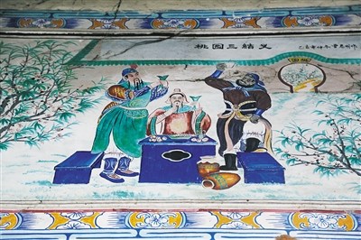 文昌铺前镇地太村村庙内的壁画。特约记者 黄良策 摄