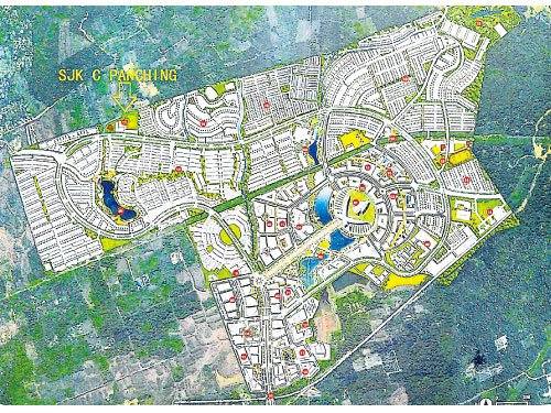 设于关丹Kota SAS的班珍华小新校地平面图。(马来西亚《中国报》资料图)