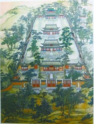 清代画家关槐所绘《龙虎山鸟瞰图》 清代画家关槐所绘《龙虎山鸟瞰图》