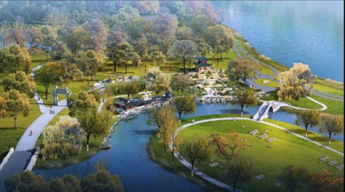 明州中国花园规划鸟瞰图。(美国《世界日报》资料图:明尼苏达中国友好花园协会提供) 明州中国花园规划鸟瞰图。(美国《世界日报》资料图:明尼苏达中国友好花园协会提供)
