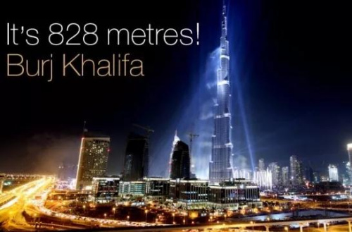 2010年1月4日,世界最高楼开幕的宣传海报。